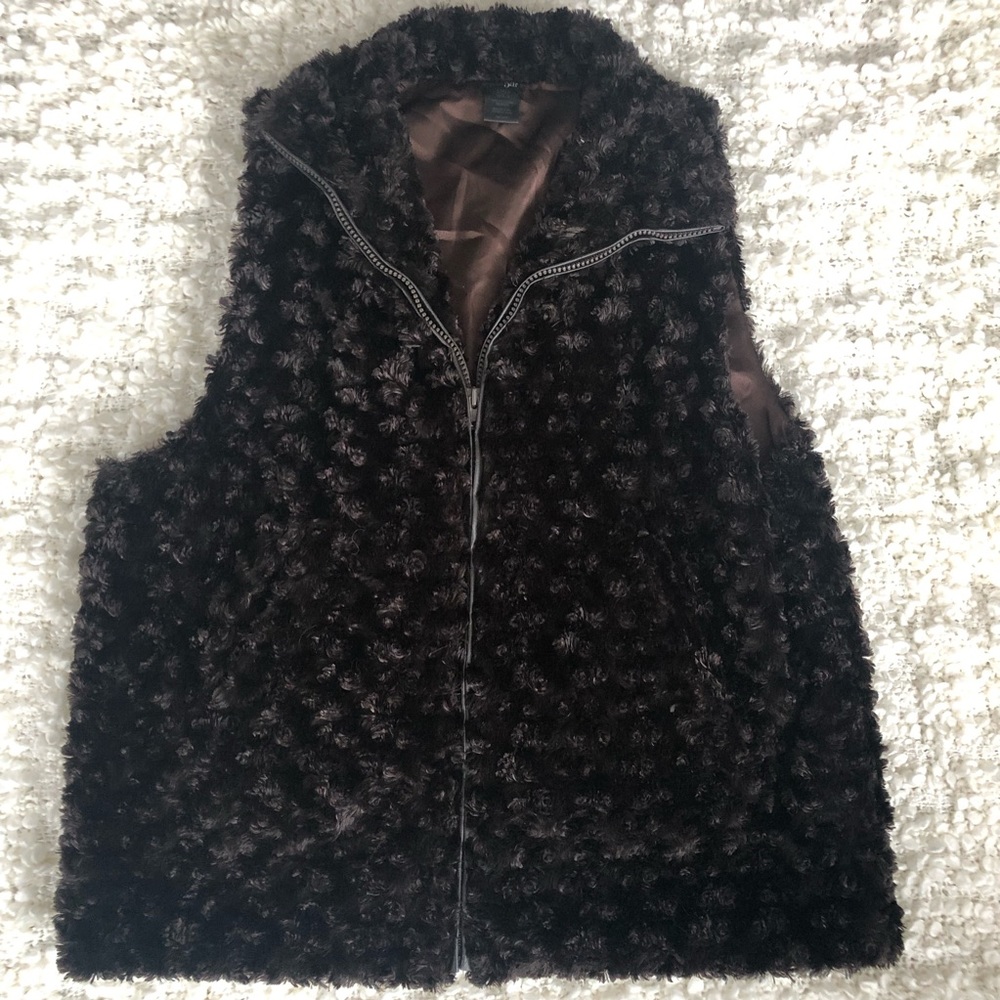 East 5th Brown Faux Fur Vest